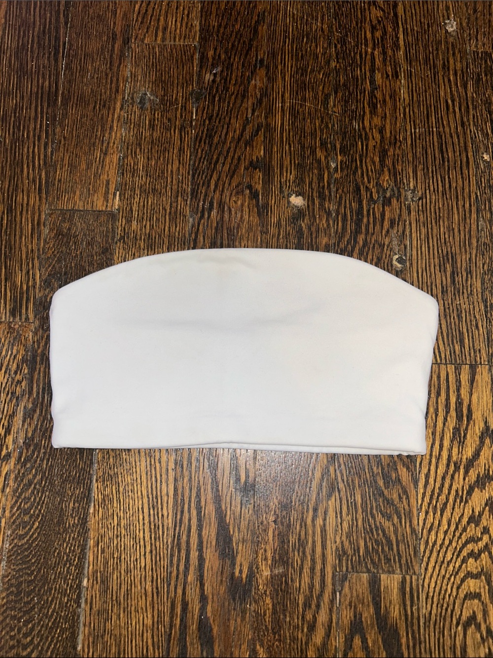 Aritzia Babaton Contour White Bandeu Top